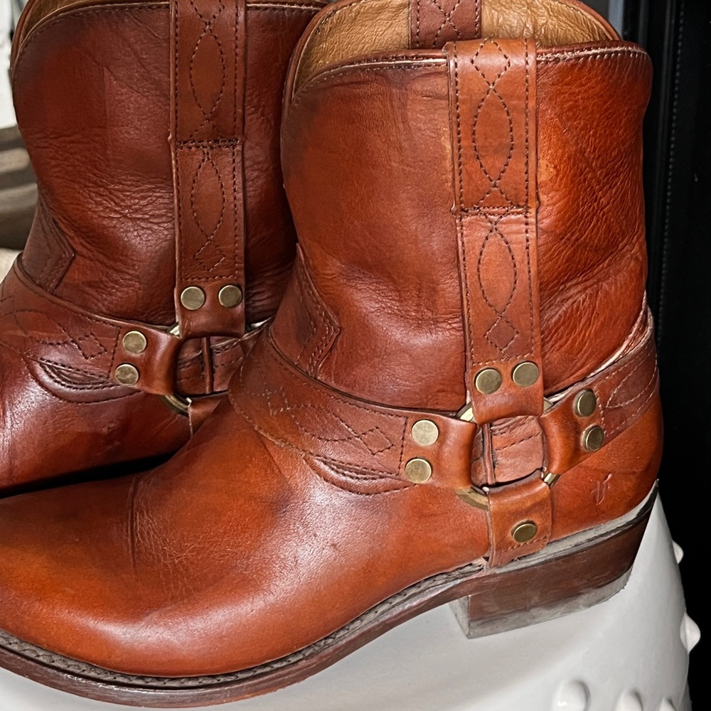 Frye Brown Leather Ankle Boots